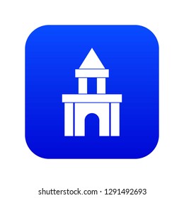 Blocks toy icon digital blue for any design isolated on white vector illustration