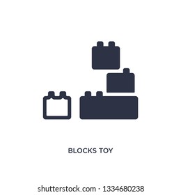 blocks toy icon. Simple element illustration from toys concept. blocks toy editable symbol design on white background. Can be use for web and mobile.