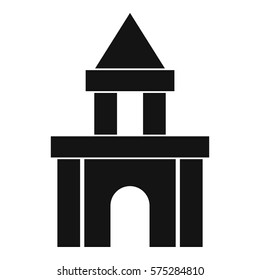 Blocks toy icon. Simple illustration of blocks toy vector icon for web