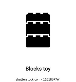 Blocks toy icon vector isolated on white background, logo concept of Blocks toy sign on transparent background, filled black symbol