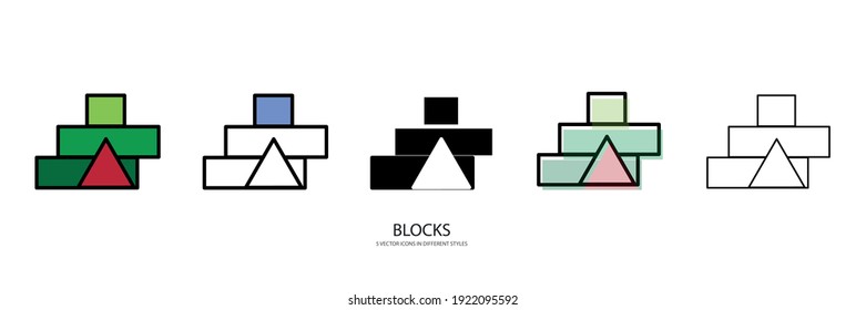 blocks toy vector type icon