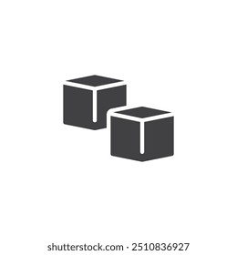 Bloquea el icono del Vector de los juguetes. cartel plano lleno para el concepto móvil y el Diseño web. Icono de glifo de bloques de juguete. Símbolo, ilustración del logotipo. Gráficos de Vector
