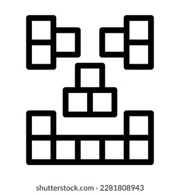 Blocks Vector Line Icon Design