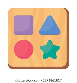 blocks wooden toy isolated illustration vector