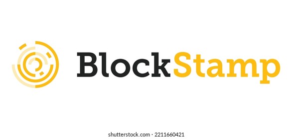 BlockStamp (BST) criptodivisa logo y símbolo vectorial plantilla de ilustraciones gráficas