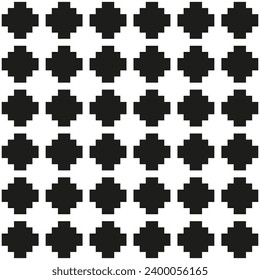 Blocky, monochrome pattern with squares. Vector illustration. EPS 10.