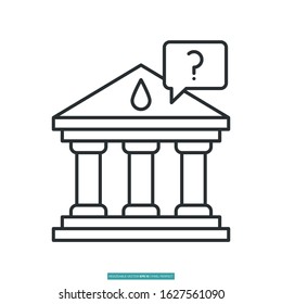 Blodd bank icon vector illustration logo template for many purpose. Isolated on white background.