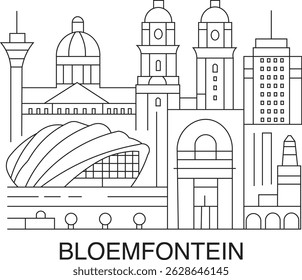 Bloemfontein City line Draw Simple Minimalist