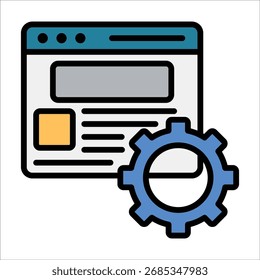 Elemento Ícone De Administração De Blog Para Design