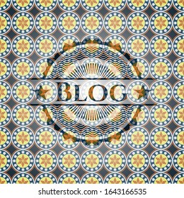 Blog arabesque emblem background. arabic decoration.