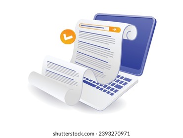 Blog article information sheet illustration concept
