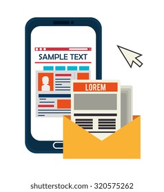 Blog and blogger social media design, vector illustration.