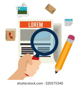 Blog and blogger social media design, vector illustration.