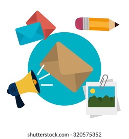 Blog and blogger social media design, vector illustration.