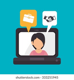 Blog and bloggers trend design, vector illustration graphic