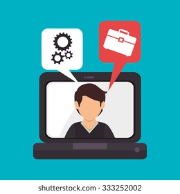 Blog and bloggers trend design, vector illustration graphic