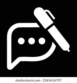 Blog or blogging speech bubble flat vector icon for apps and websites