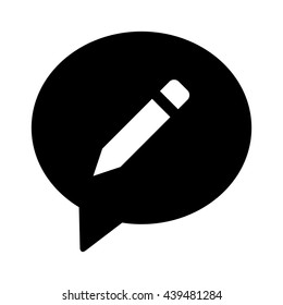 Blog or blogging speech bubble flat vector icon for apps and websites
