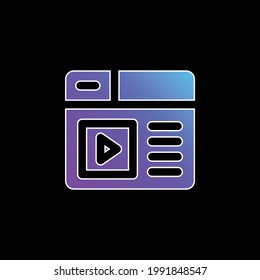 Blog blue gradient vector icon