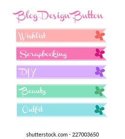 Blog button design. Template button.