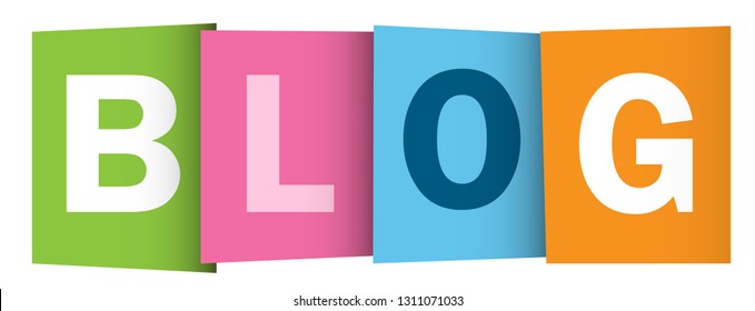 BLOG colorful typography banner