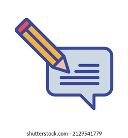 Blog comment Vector icon which is suitable for commercial work and easily modify or edit it

