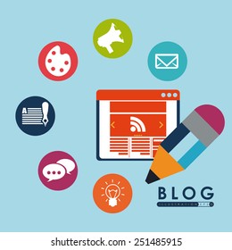 blog concept design, vector illustration eps10 graphic 