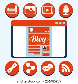 blog concept design, vector illustration eps10 graphic 