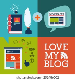 blog concept design, vector illustration eps10 graphic 