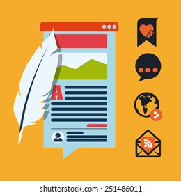 blog concept design, vector illustration eps10 graphic 