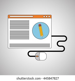 Blog concept with icon design, vector illustration 10 eps graphic.