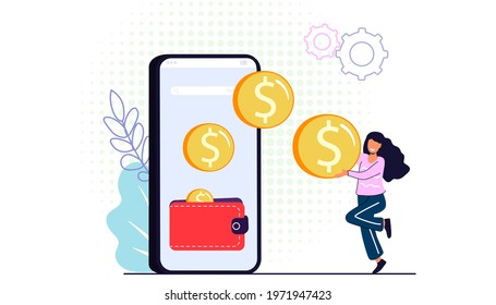 Blog content and generating income with ad placements and sponsor partnerships Influencer business and creative content producing Earn money online monetization concept Vector illustration