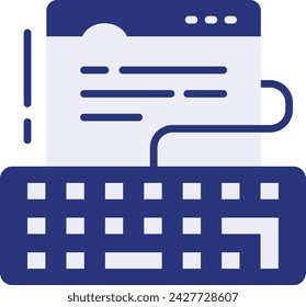 Blog or content Writing vector icon design, Webdesign and Development symbol, user interface or graphic sign, website engineering illustration, browser keyboard shortcuts concept