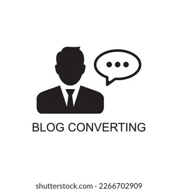 blog converting icon , business icon vector