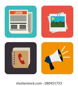 Blog design over white background, vector illustration.