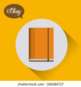 Blog design over yellow background