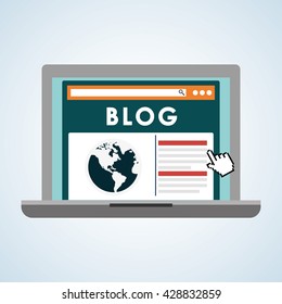 Blog design. Social media concept. online illustration