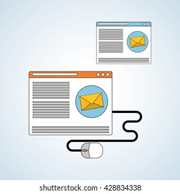 Blog design. Social media concept. online illustration