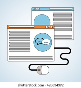 Blog design. Social media concept. online illustration