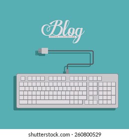 Blog design, vector illustration