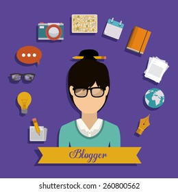 Blog design, vector illustration