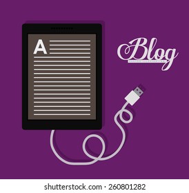 Blog design, vector illustration
