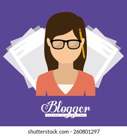 Blog design, vector illustration