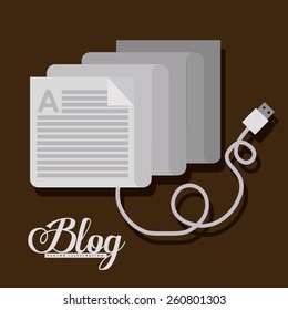 Blog design, vector illustration