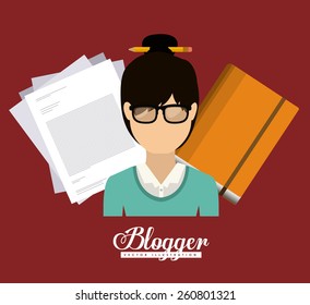 Blog design, vector illustration