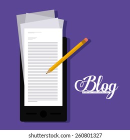 Blog design, vector illustration