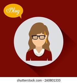 Blog design, vector illustration