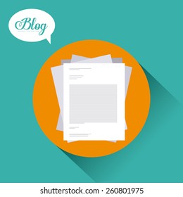 Blog design, vector illustration