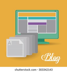 Blog digital design, vector illustration eps 10 