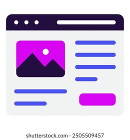 Blog digital marketing icon illustration